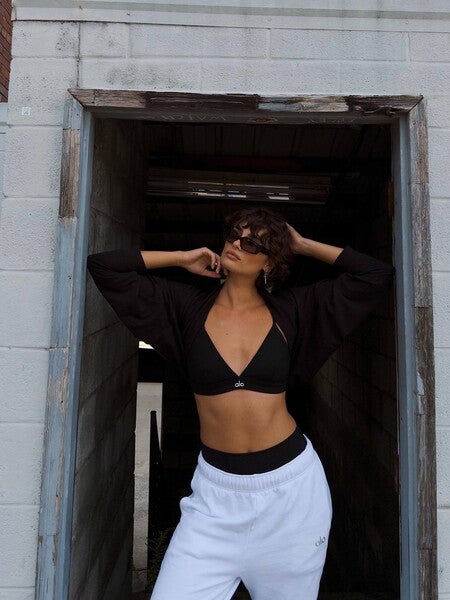 image by taylor_hill containing woman, white, black, stand, pant